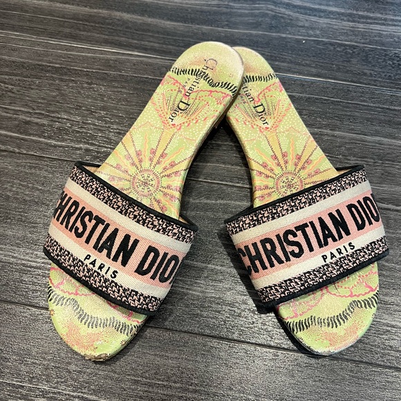 Christian Dior Dway Embroided Slides - Picture 1 of 9